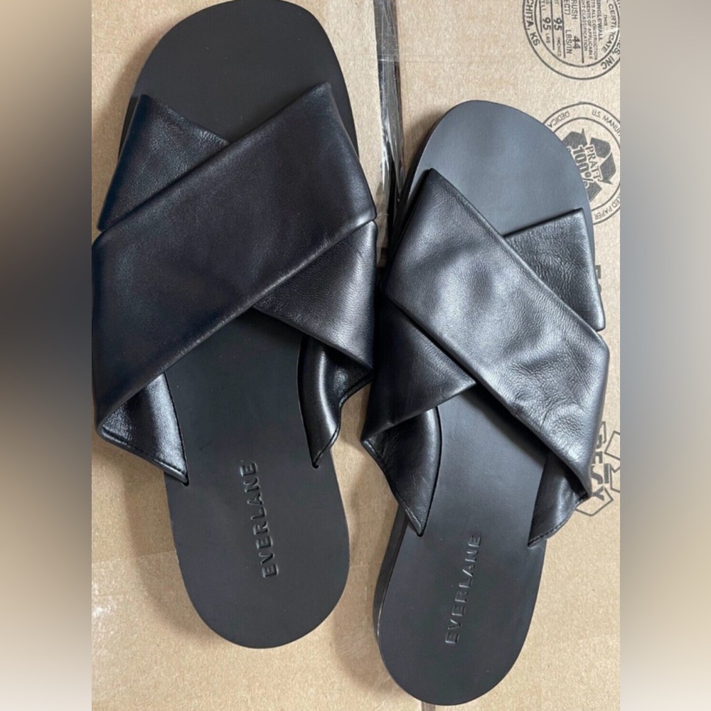 Everlane The Day Cross Over Sandal 9.5 W Black
